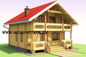 деревянный дом 7 х 8
