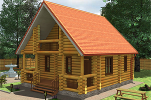 деревянный дом 7.5 х 9
